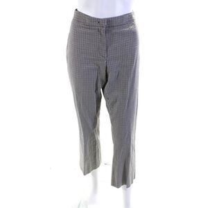 Shari's Place Womens Gingham Plaid Straight Leg Pants Brown Black Size EUR 44